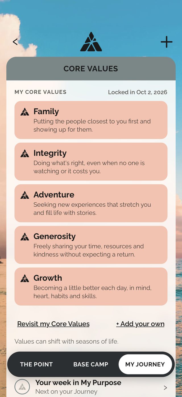 Lock in your core values