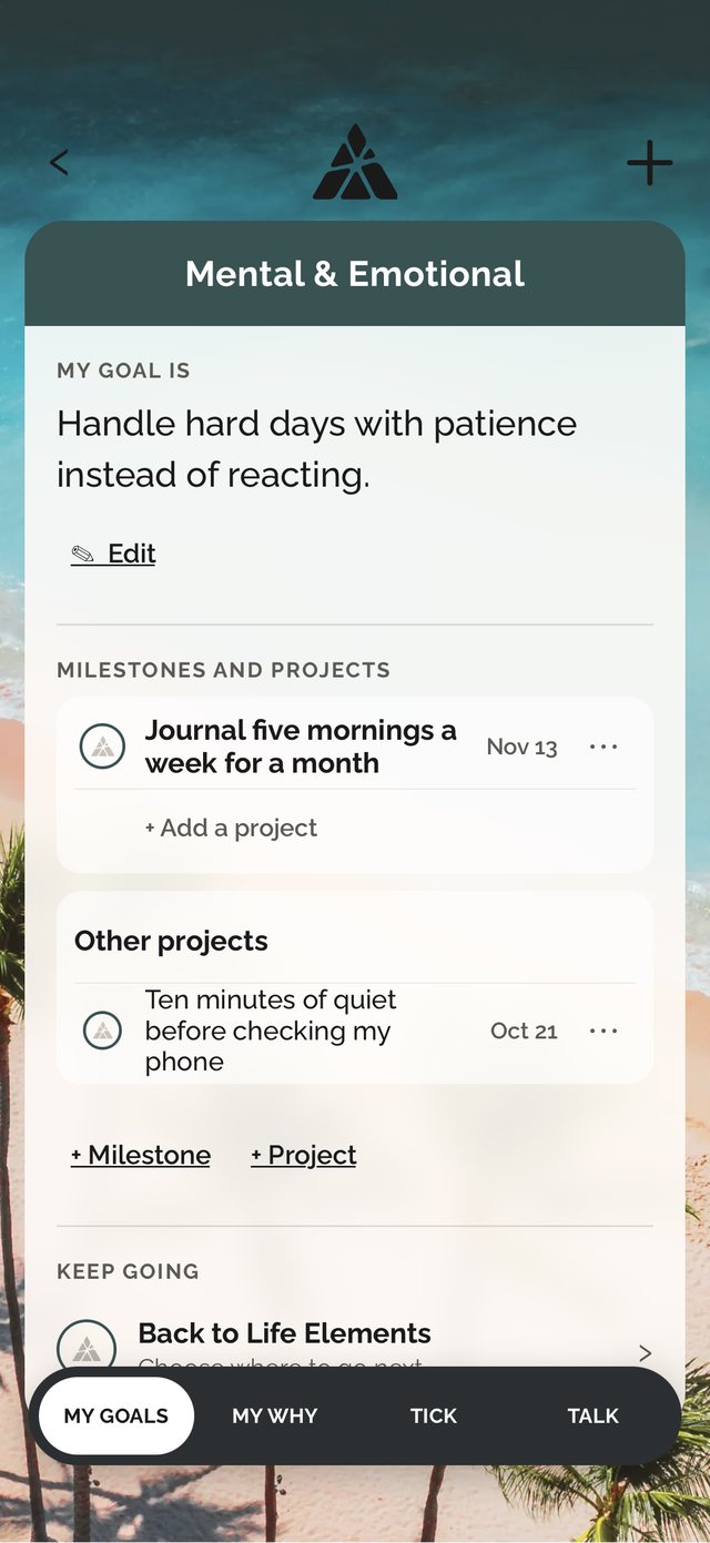 Turn goals into steps